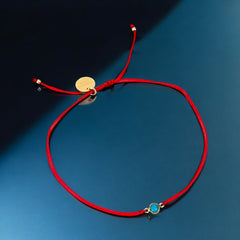 I Choose Peace, Protection, and Healing — Turquoise Red String Bracelet