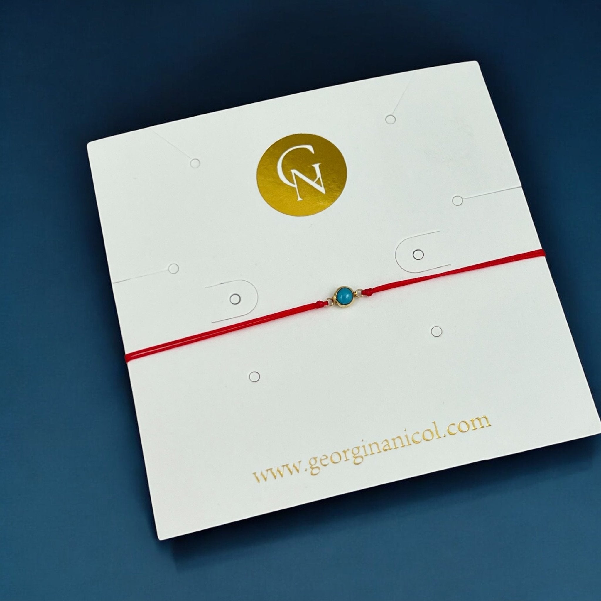 I Choose Peace, Protection, and Healing — Turquoise Red String Bracelet