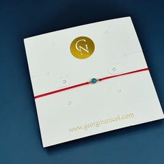 I Choose Peace, Protection, and Healing — Turquoise Red String Bracelet