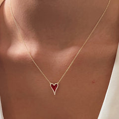 I Radiate Love and Strength — Red Heart Necklace