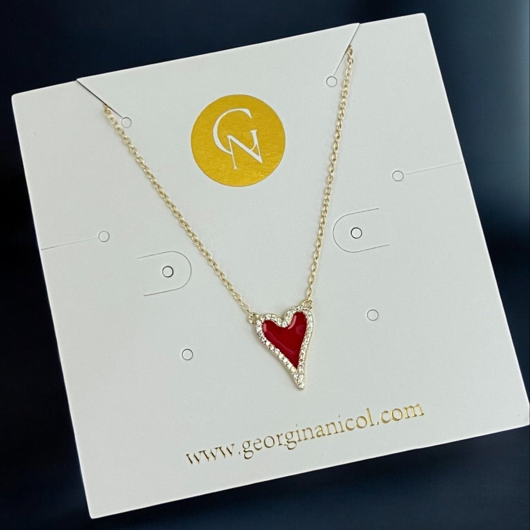 I Radiate Love and Strength — Red Heart Necklace