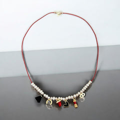 Luck Is Always on My Side — Protective Pearl & Charm Necklace