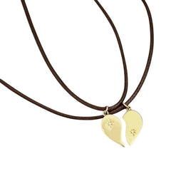 One for you One for me - Half Heart Cord Necklace