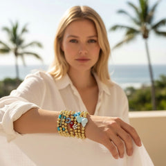 Seashell Gold Ball Bracelet