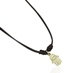 Protection & Energy - Opal Hamsa Hand Necklace