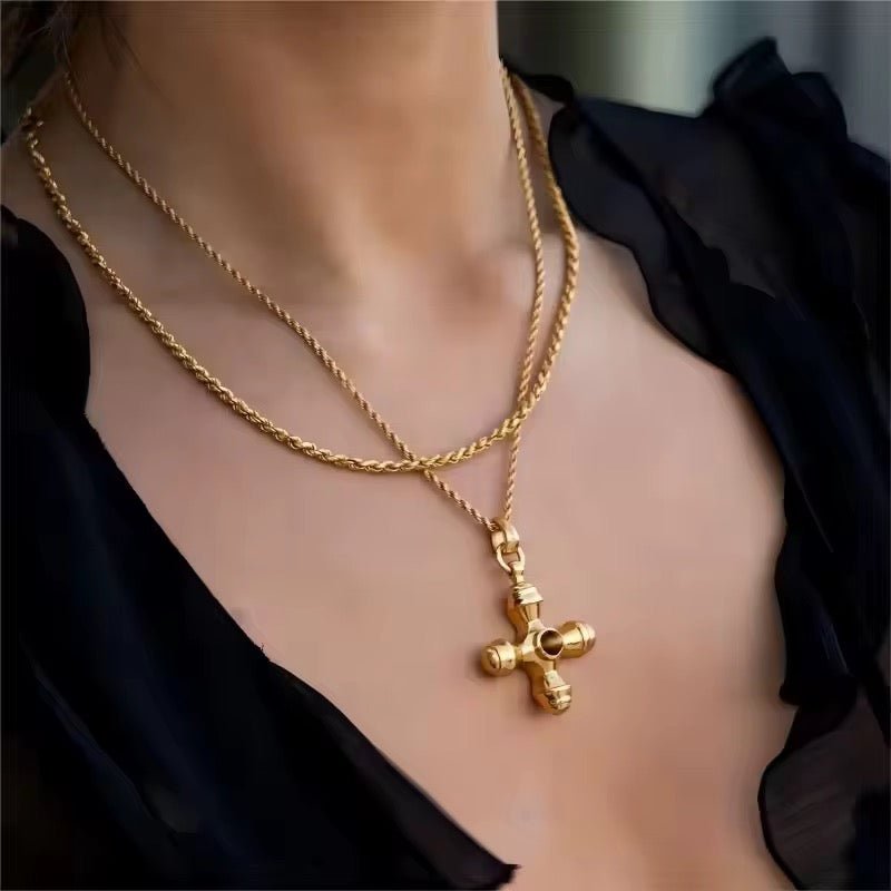 Protection Vintage Cross Necklace