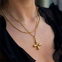 Protection Vintage Cross Necklace