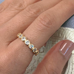 Round Cz Ring Gold
