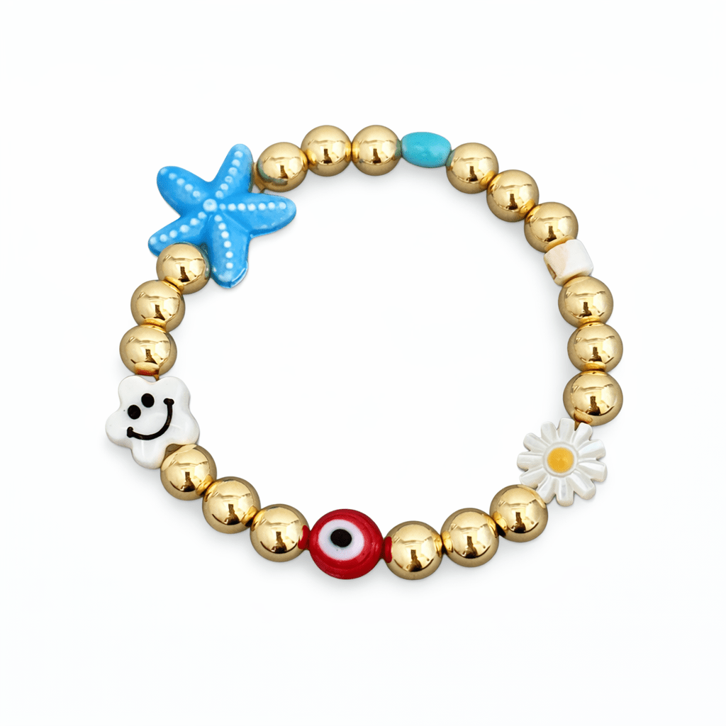 Starfish Gold Ball Bracelet