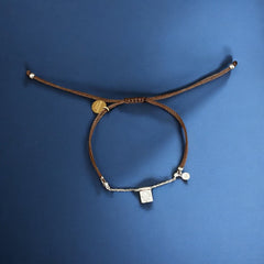 I Am Always Protected — Brown Silk Hamsa Bracelet