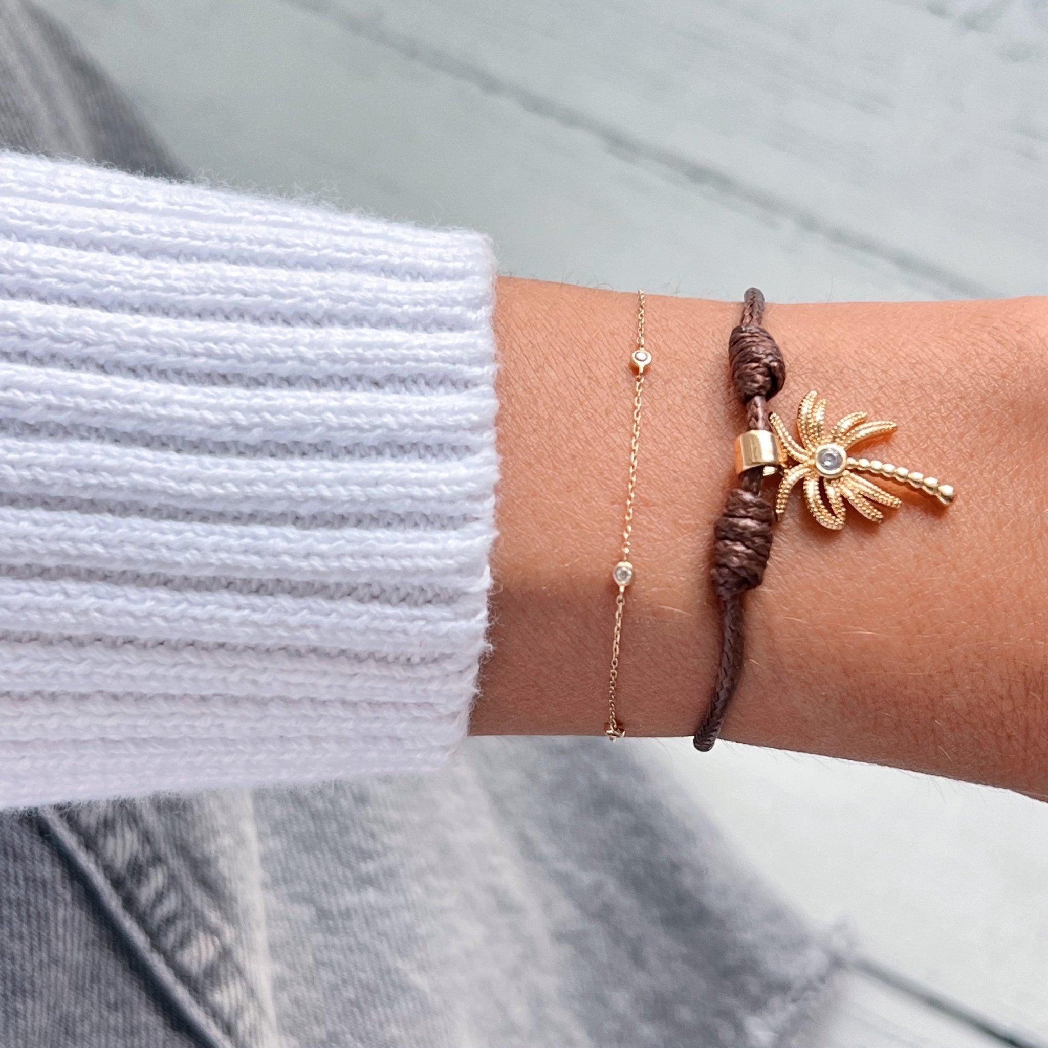 Tropical Energy & Abundance – Palm Tree Charm Bracelet