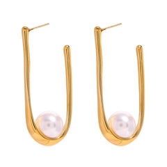 U Pearl Earrings