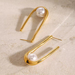 U Pearl Earrings